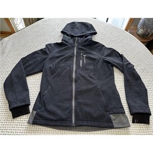 Free Country Women’s Medium Black Hooded Full Zip Jacket With Pockets